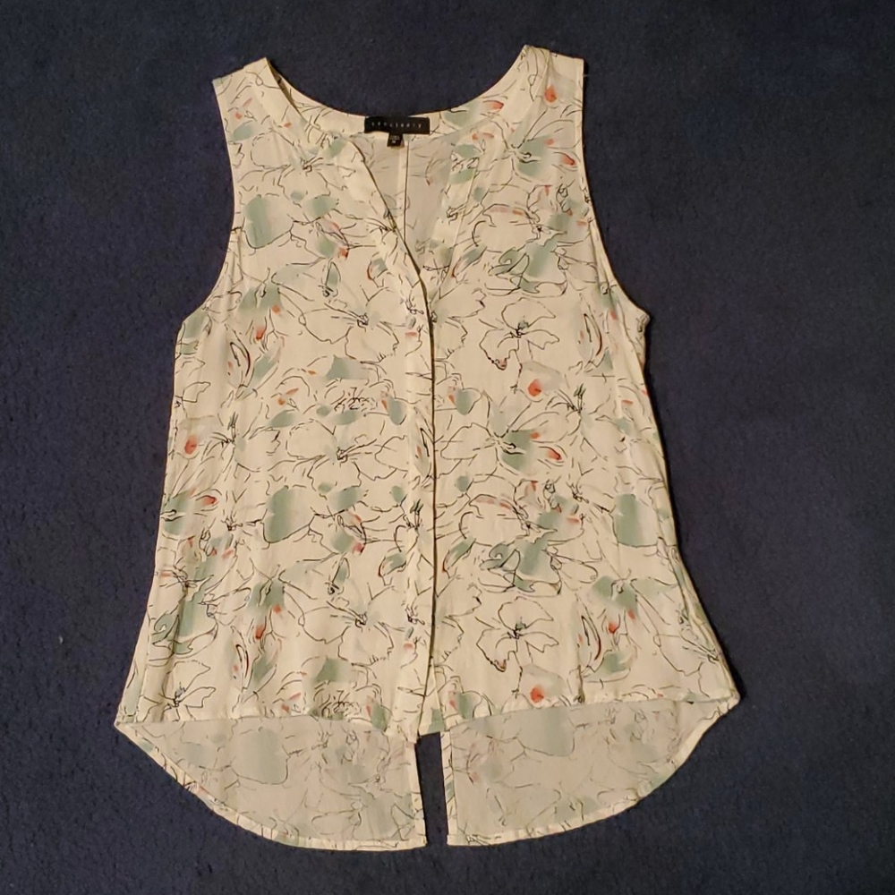 Sanctuary Flowered Button Up Tank - image 1